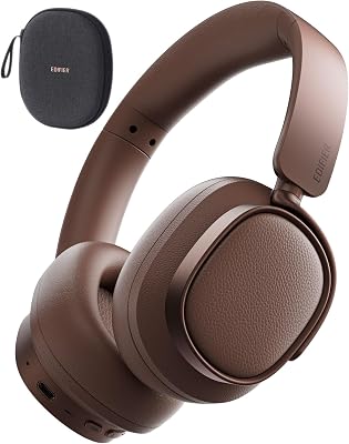 ES850NB auscultadores sem fios com cancelamento de ruído, LDAC, áudio de alta resolução, Bluetooth 5.4, multiponto, controlo tátil, até 92 horas de reprodução - castanho
