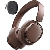 Edifier ES850NB Active Noise Cancelling Headphones, Over Ear Bluetooth Headset, 92H Playtime Wired & Wireless Hi-Res Audio Certified, Fast Charging Clear Calls for Home Office Travel - Brown