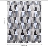 Miorkly Shower Curtain Waterproof 180x180 Triangle Pattern with 12 Hooks view 7