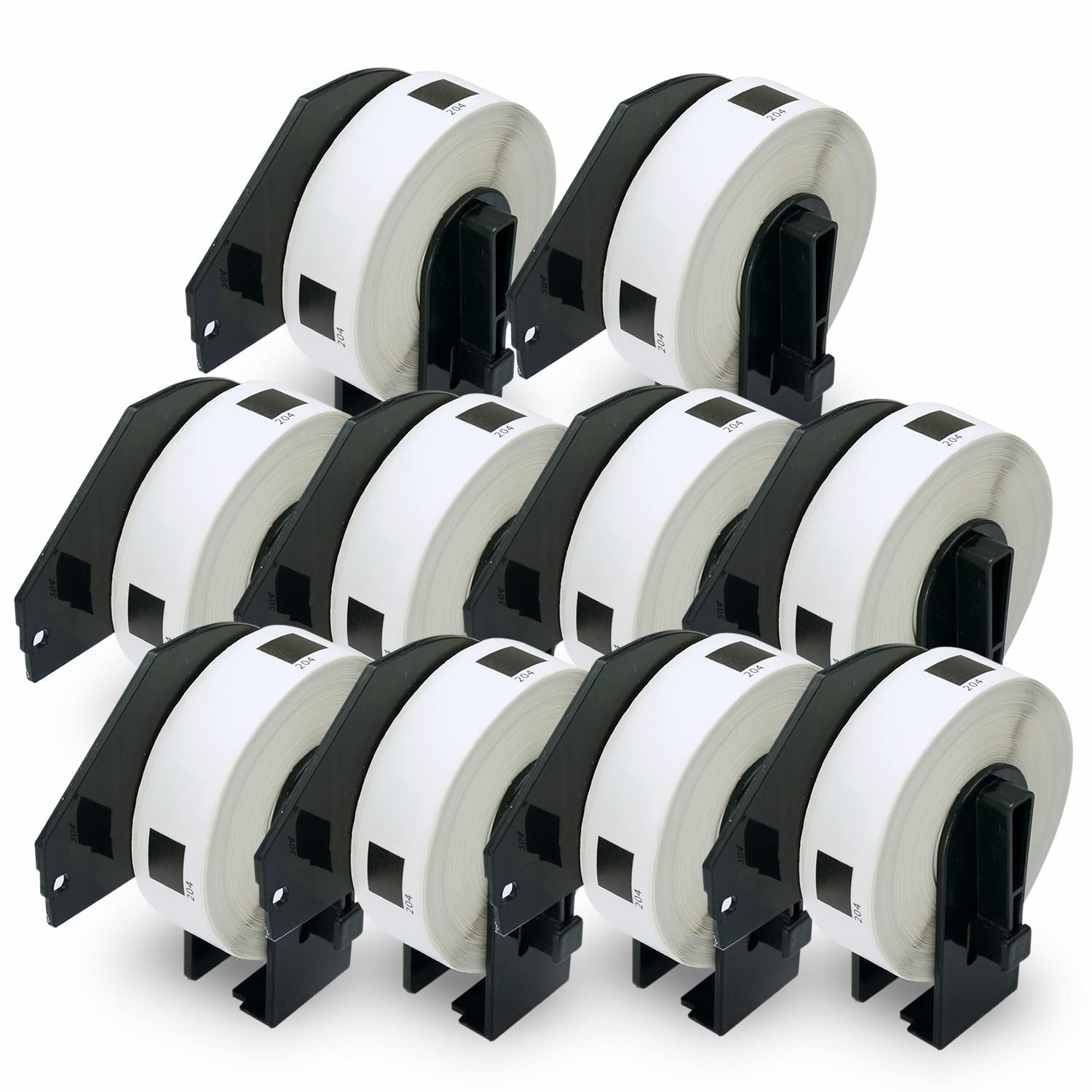 BETCKEY - 10 Rolls DK-11204 Labels, 17mm x 54mm, 4000 Multi Purpose Labels Compatible with Brother QL Label Printers