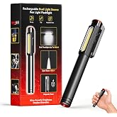 Favourlite 800LM Rechargeable Dual-Beam Pen Light with Magnetic Clip | LED Inspection Light，small EDC flashlight , Dimmable Pen Flashlight for Work,Mechanic &amp; Car Repair