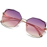 S.NOTIO Sunglasses for Women trendy Polygon Oversized Fashion Designer Style Gradient UV400 octagon Lens Metal Frame