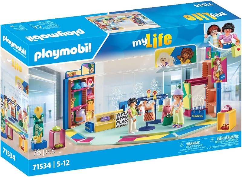71534 Boutique de vêtements - MyLife - Comprend Trois Personnages, Une Caisse, Une vitrine et des Accessoires - Dès 5 Ans