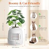 Lifewit Hidden Litter Box Pot with Carbon Filter Scoop White view 4