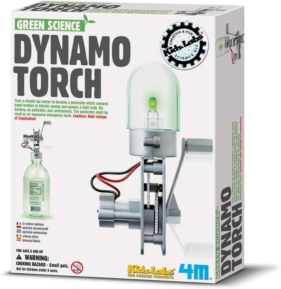 4m Green Science Dynamo Torch Amazon Co Uk Toys Games