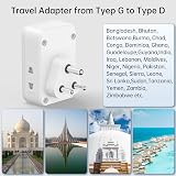 Aodeng UK to US Travel Adapter 2 Pack 6-in-1 2 USB Ports Type C Shaver view 7