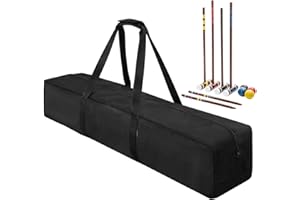 Siopob Croquet Set Bag | Large Zippered Storage with Handles | Travel Container, Croquet Stick Organizer for- Outdoor -Advent