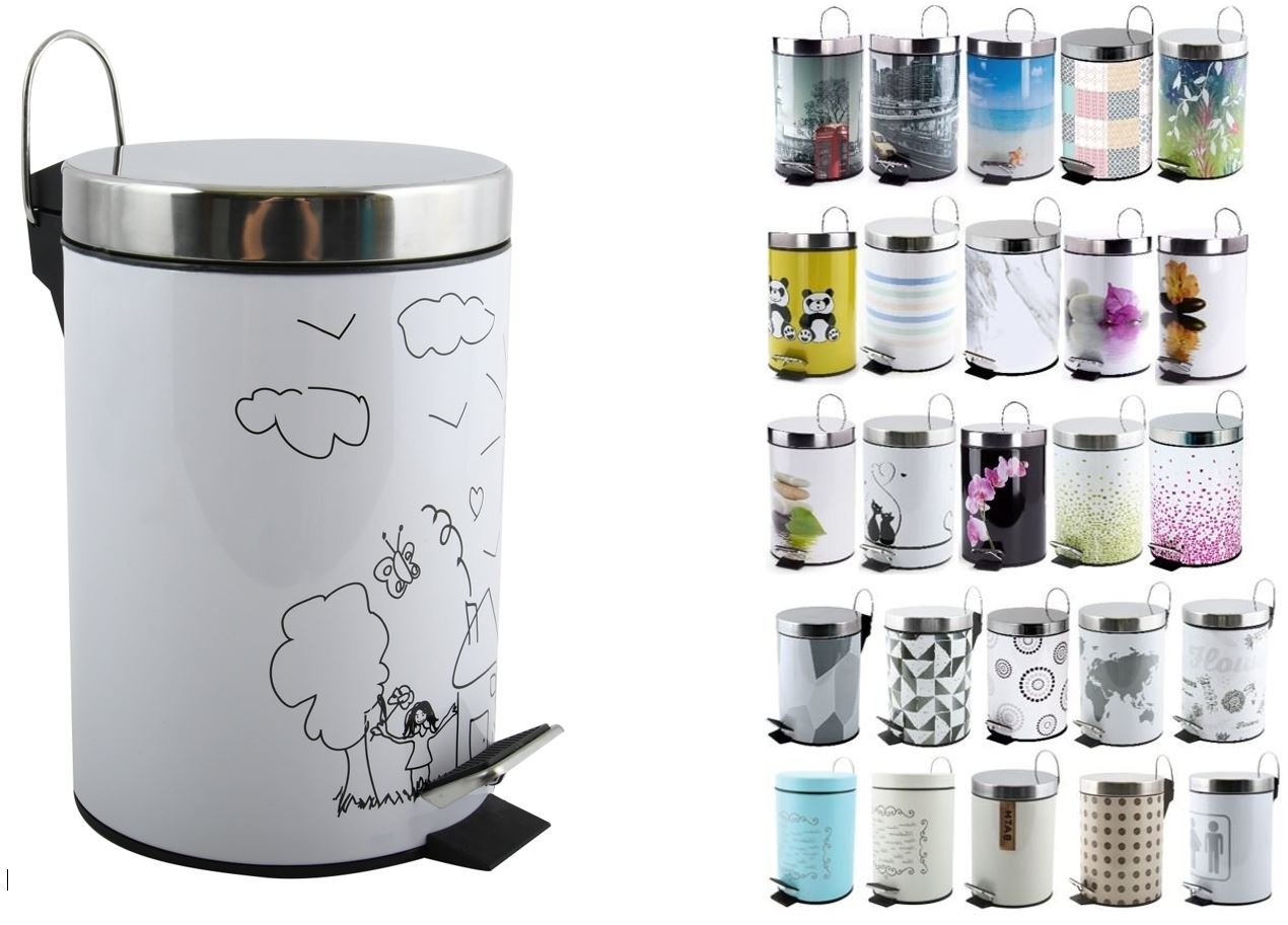 MSV 3 Litre Stainless Steel Children's Garden Step Bin