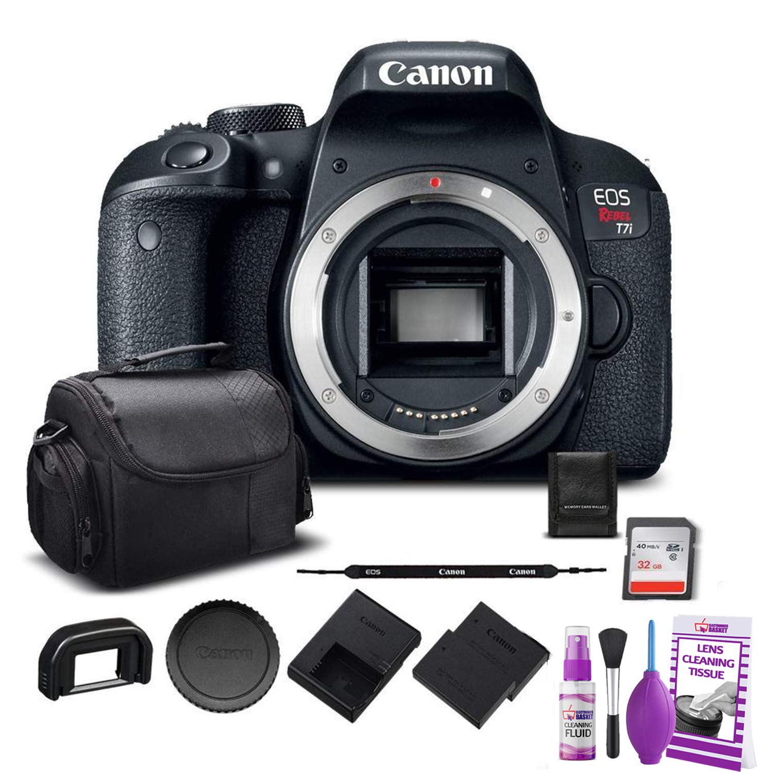 Canon EOS Rebel T7i 24.2MP Digital SLR Camera Black (Body Only