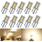 Qoope 1156 LED Bulb Warm White 1141 LED Bulbs RV Light Bulbs,10PCS | Interior 1073 7506 1003 BA15S Bulb for 12V Camper Travel Trailer Boat Motorhome Interior Lights
