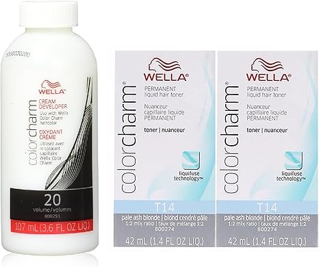 Wella Color Charm T14 Pale Ash Blonde With Cc Cream 20 Developer