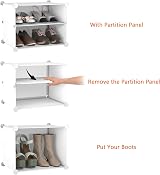 HOMIDEC 3x7 Tier Shoe Storage Cabinet 42 Pair Dustproof Organizer view 3