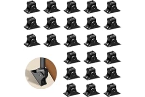 24P Wrought Iron Baluster Shoes Swivel Shoes Come with Screws Work with 1/2 Inch Square Balusters Adjustable Angles Staircase Application Metal Staircase Balusters Satin Black, GRMIKBU GB07