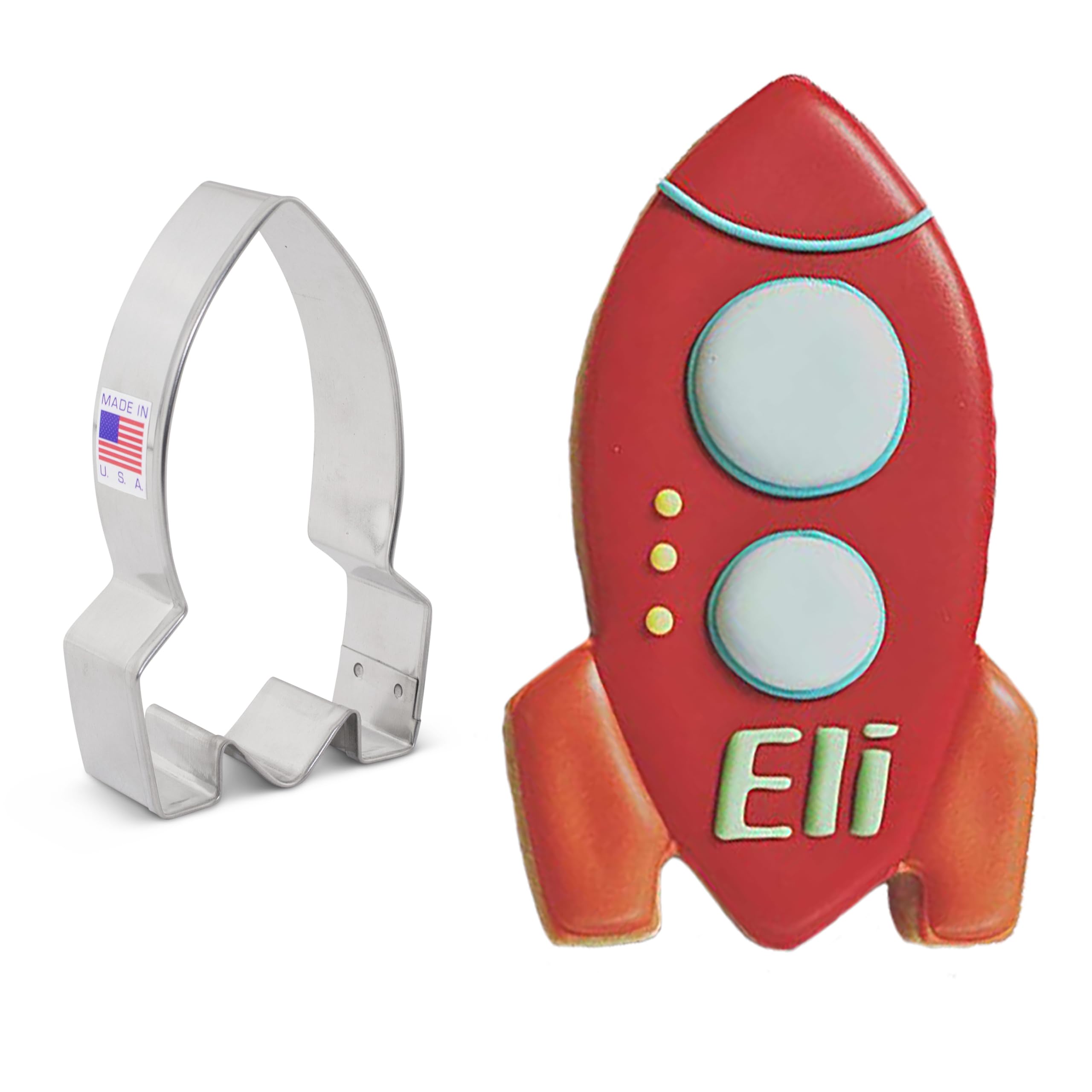 Space Rocket Cookie Cutter 10.2 cm, Made by Ann Clark
