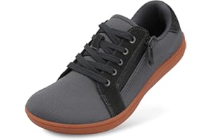 SKASO Mens Barefoot Walking Shoes Wide Toe Zero Drop Minimalist Shoes Comfortable Casual Shoes for Gym Driving Office