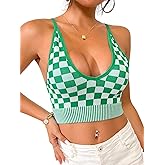 LISSMOMO 1-3 Pack V Neck Crop Tank Tops for Women Adjustable Spaghetti Strap Tank Tops Cropped Camisole Tops