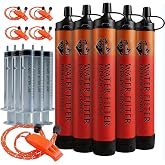 5-Pack Personal Water Filter Straw with Emergency Whistle | Portable Reusable Survival Filter Kit for Family Camping, Hiking, Backpacking &amp; Emergency Preparedness