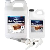 TotalBoat High Performance Clear Marine Epoxy Resin - 1.5 Quart Kit, Medium | 2-Part Epoxy System for Boat Building, Fiberglass Repairs, Laminating, and Wood; Use for Structural Bonds; 2:1 Pumps Included