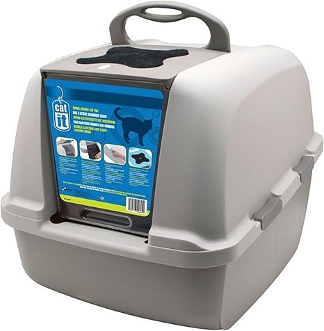 Hagen Catit Chatiere Avec Couverture Retractable Gris Amazon Fr Animalerie