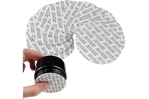 XIAONAN 70mm(2.756inch) Pressure Sensitive Seals Foam Lid Liner Heat Resistant Foam Cap Jar Sealer for Glass Jar & Plastic Jar Bottles(300 Pieces)