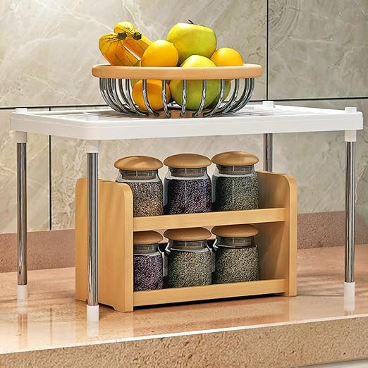 GAIXIA Shelf Kitchen Shelf Plastic Floor Storage Shelves