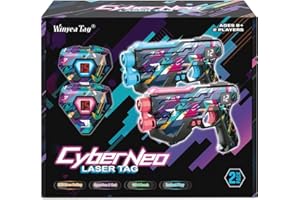 WINYEA TAG Laser Tag Guns with Vests Set of 2, Lazer Tag Game for Kids, Teens & Adults, Fun Outdoor Teenage Game & Activities, Gift for Teenage Ages 8 9 10 11 12+Year Old Boy & Girls
