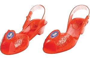 DISGUISE Snow White Light Up Shoes, Official Disney Priness Light-Up Costume Shoes with Snow White Emblem, Kids Size 11/12 Medium