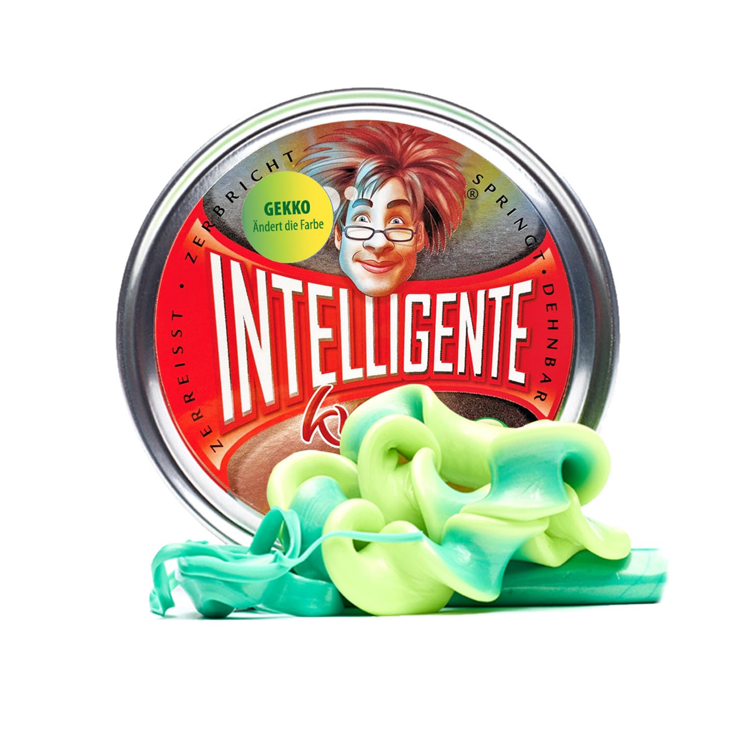 Intelligente Knete - Gekko - Changes Colour with Heat - Children's Clay and Therapy Putty in One - Better than Any Stress Ball! For Children and Adults (Large Tub, 80g)