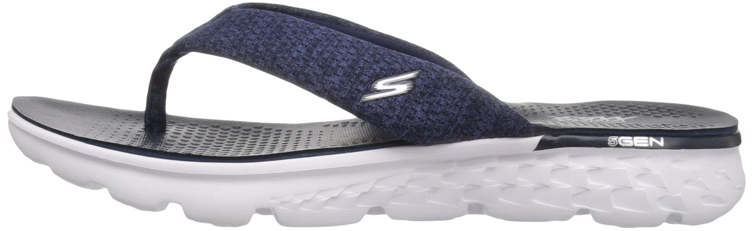 skechers women's flip flop (black textile)