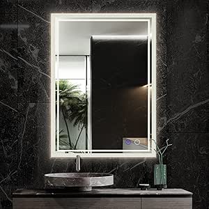 Amazon.com: ZELIEVE 24 x 32 LED Backlit Mirror Bathroom Vanity with Lights,Anti-Fog,Dimmable ...