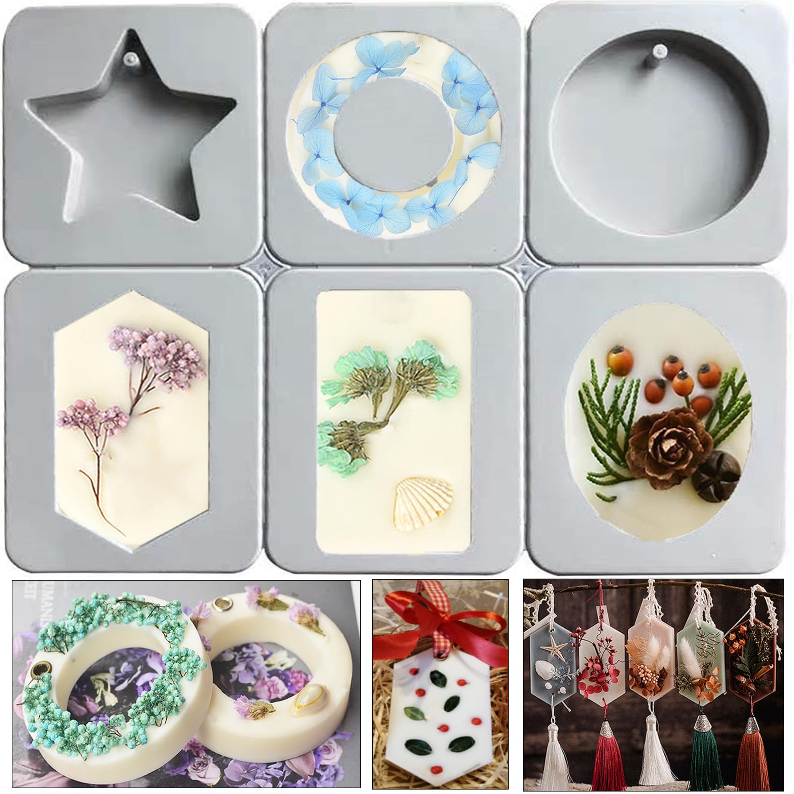 Silicone Soap Molds, Soap Making Molds DIY Silicone Mold Baking Lotionr Molds Soap Silicone Fondant Mould Baking Tray Mold for Birthday Wedding Halloween Xmas Gift Sugarcraft DIY