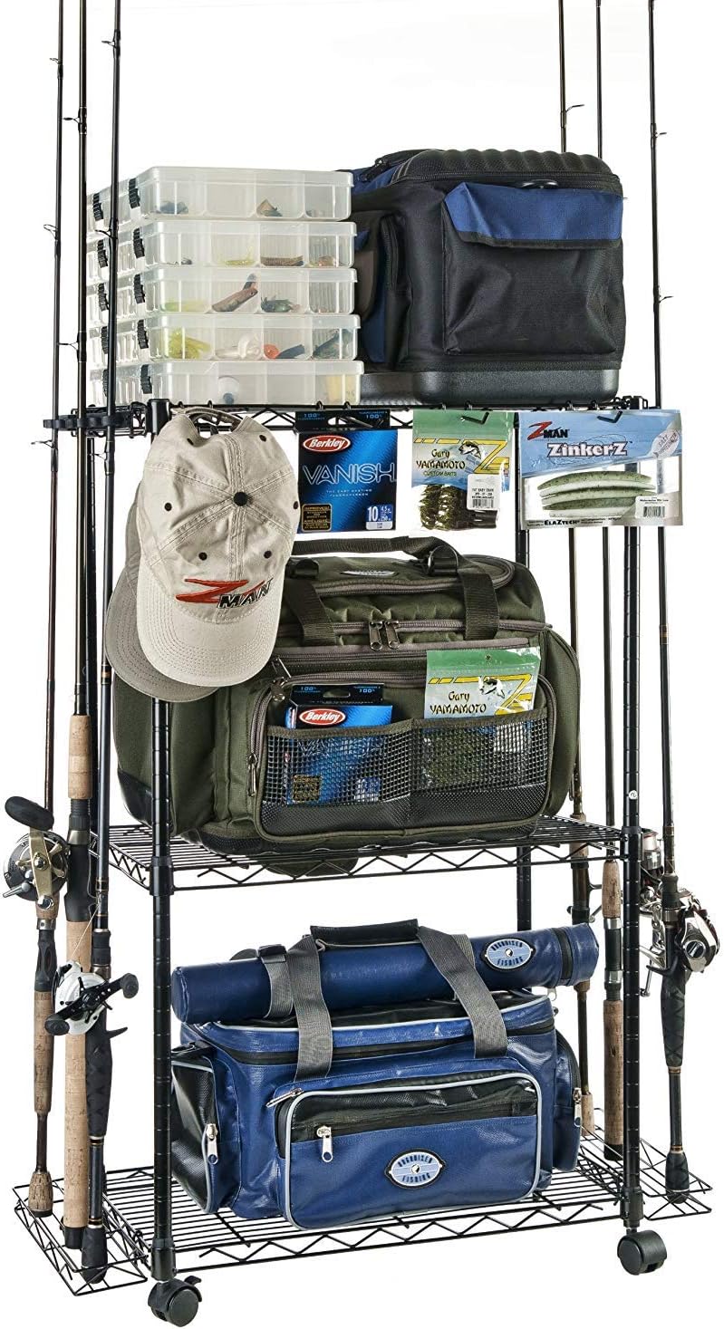 fishing rod and tackle storage