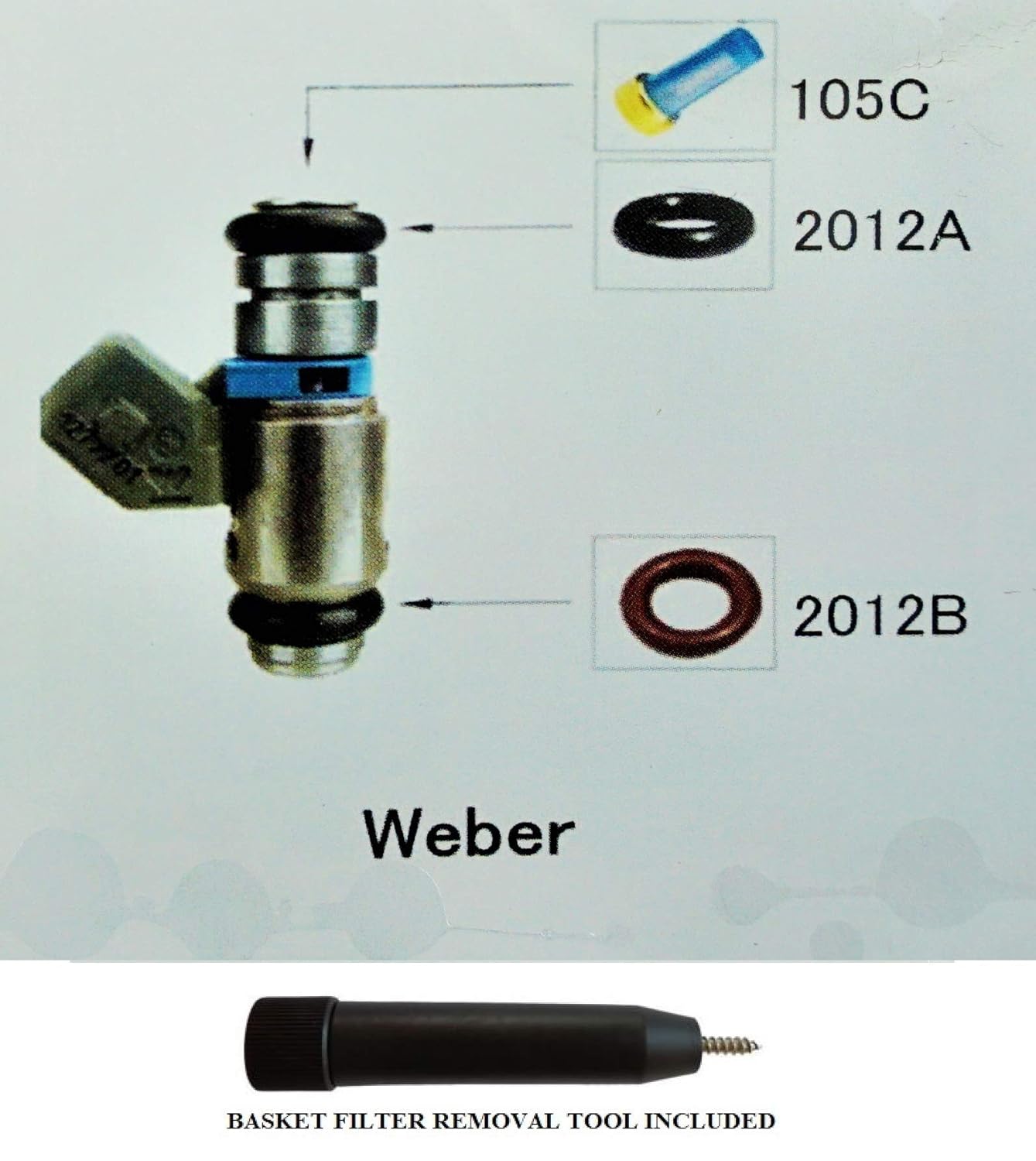 Complete Fuel Injector Rebuild Kit for WEBER with Optional Filter