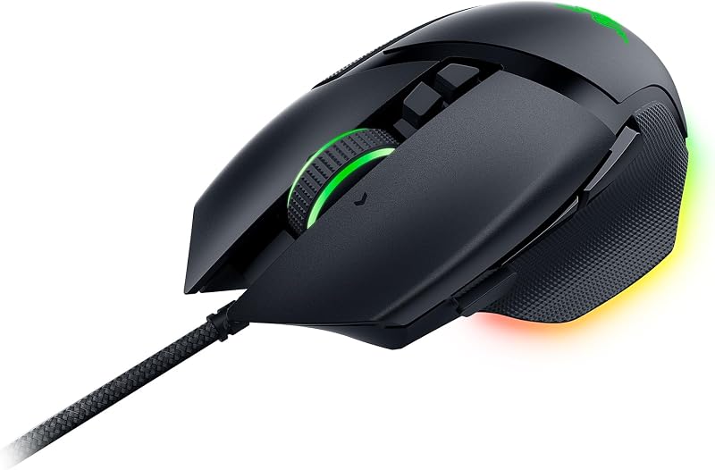 Basilisk V3 - Kabelgebundene, anpassbare Gaming Maus mit Chroma RGB für PC / Mac (10+1 programmierbare Tasten, neigbares HyperScroll Mausrad, ergonomisches Design) Schwarz