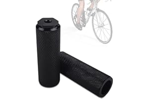FLANIMEN Bike Pegs, 14mm Universal Aluminum Alloy Foot Pegs for BMX, Mountain & Electric Bikes, Non-Slip Rear Axle Pedals for Enhanced Control and Stability, Durable Riding Accessories (1 Pair)