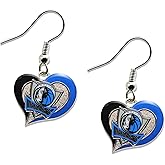 aminco NBA womens Swirl Heart Earrings