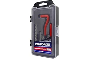 CENFORGE 5/16-18 Inch Helicoil Thread Repair Kit, SAE HSS Drill Helicoil Repair Kit for Rethreading Internal Threads with Carry Case, 30PCS