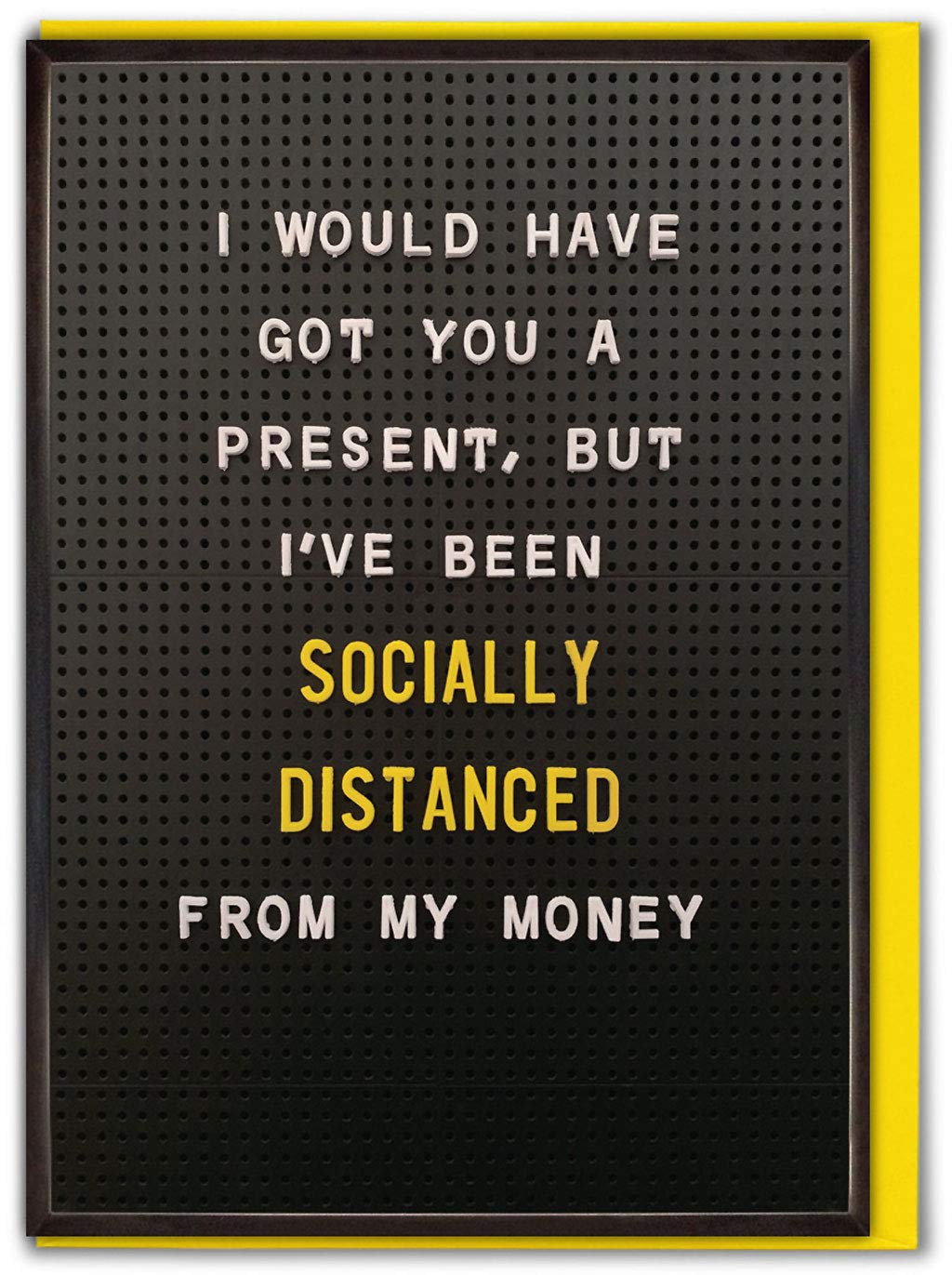 Brainbox Candy - Funny Birthday Cards Silly Humorous Happy Birthday - 'Socially Distanced Money' - Perfect For Best Friends Mates Brother Sister Him and Her