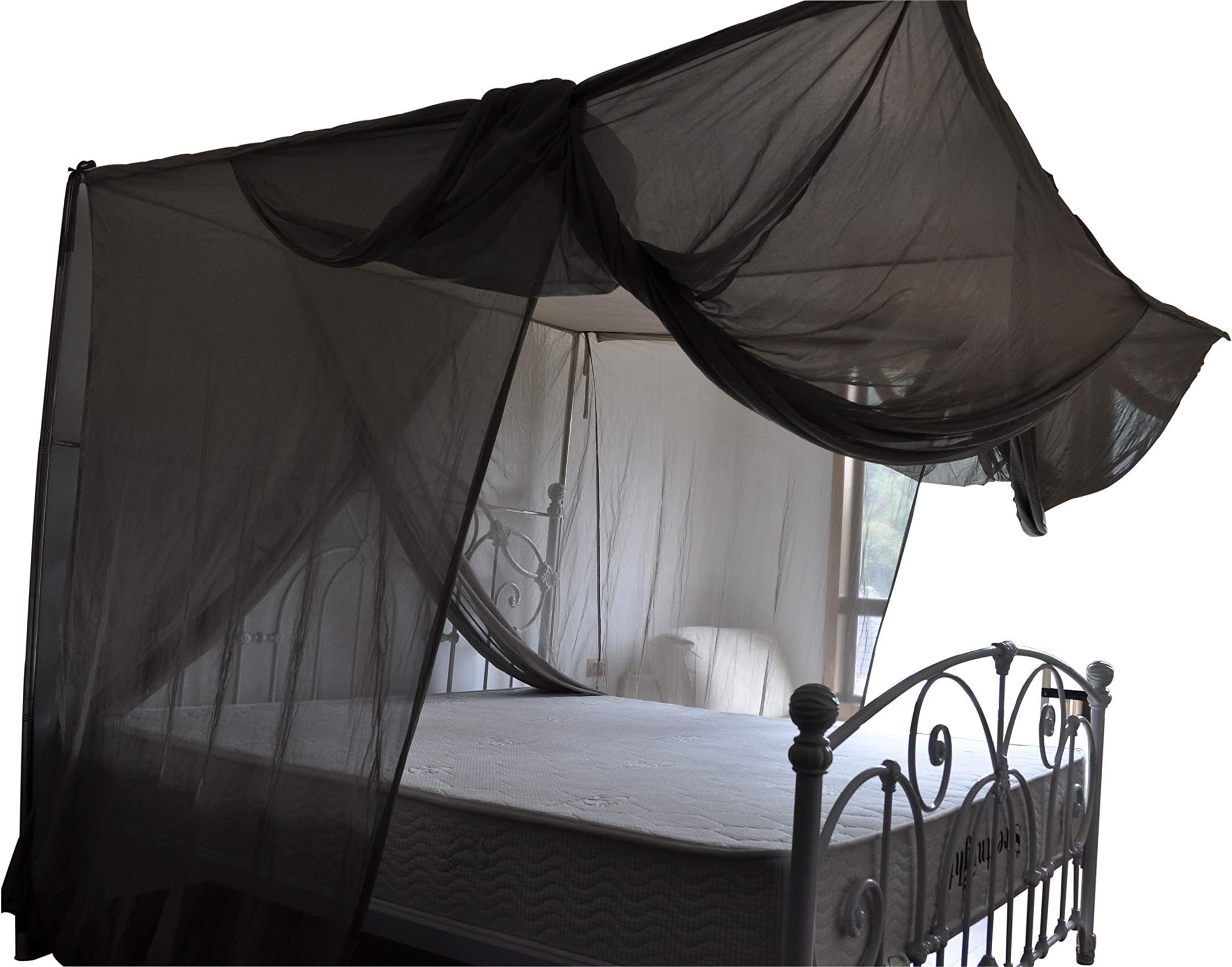 LVFEIER High Radiation Protection/EMF Blocking/WiFi Radiation Shield Bed Canopy (Twin) 82.778.763 INCHES Anti-Mosquito Insomnia Relief Swiss Retractable Canopy (Adjustable Rope)