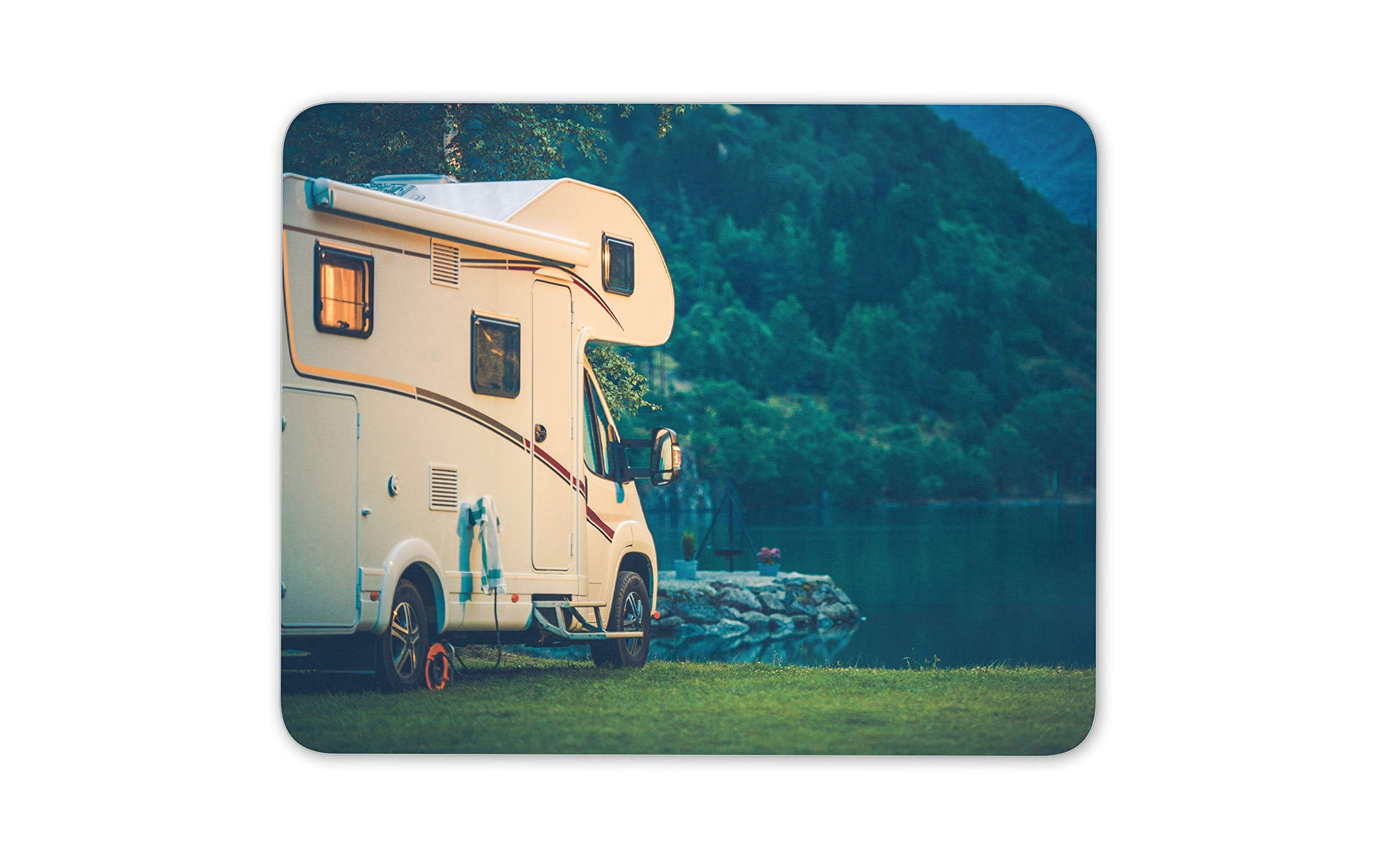Destination Vinyl Ltd Camper Van Mouse Mat Pad - Motorhome Camping Lake Forest Computer #16466