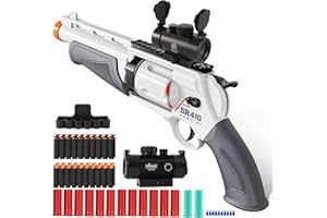 DWMTGS Toy Guns for Boys, Shotgun Foam Blaster, Enhanced Revolver Children Outdoor CS Soft Bullet Toy Rifle, Birthday Xmas Gift for Kids Age 8+ (Grizzly)