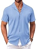 COOFANDY Men's Button Down Shirts Short Sleeve