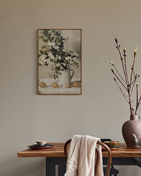 VIYYIEA VINTAGE FLORAL LARGE FRAMED WALL ART, FLOWERS AND LEMONS PAINGTINGS DECOR AESTHETIC, 20X30 INCH CANVAS PRINT ARTWORK, FARM STILL LIFE WALL PICTURES FOR BEDROOM LIVING ROOM