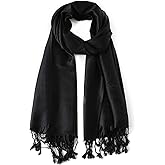 Ciormis Two Tone Silky Paisley Pashmina Shawl Scarf,Soft Women's Rave Jacquard Pashminas Wrap Scarves