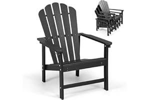 Mguio Stacking Adirondack Chair, Space Saving HDPE All-Weather Fire Pit Chairs for Outdoor Lawn Porch Deck