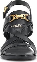 Vince Camuto Women's Frena Heeled Sandal, Black, 11