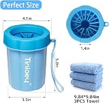Tinioey Dog Paw Cleaner Muddy Paws Washer with 3 Towels Small/Medium view 5