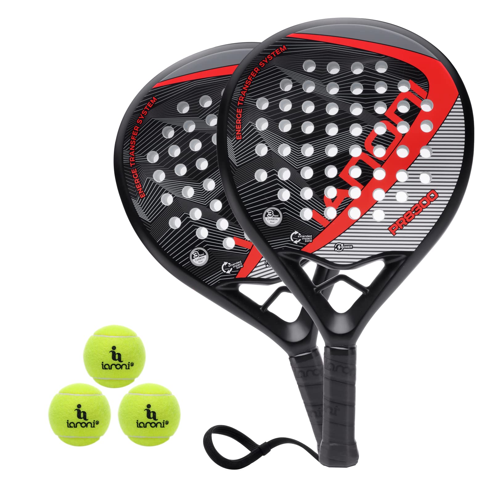 thumbnail interactive-video image 1 of PADEL R Pro Racket – Carbon – Premium – UK Designed – RRP £99.99 1 of 3