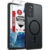 LeYi for Galaxy S20-FE 5G Case [MagSafe Fit] Slim Matte Translucent, Black | Samsung S20 FE Case with Screen Protector, Military-Grade Protection Soft-Touch Funda para Cell S20FE S 20 FE