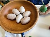 EFO Wooden Eggs 10pcs Beechwood Paintable Eggs for Crafts Easter Decor view 9